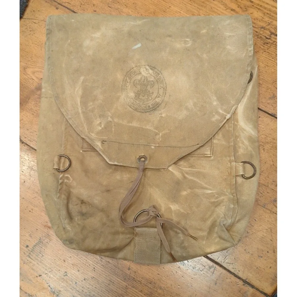 VINTAGE BOY SCOUTS‎ OF AMERICA NATIONAL COUNCIL BACKPACK CANVAS